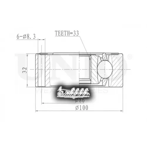 Шрус Vag Passat/A4/A6 94- Внутр. UNIO 