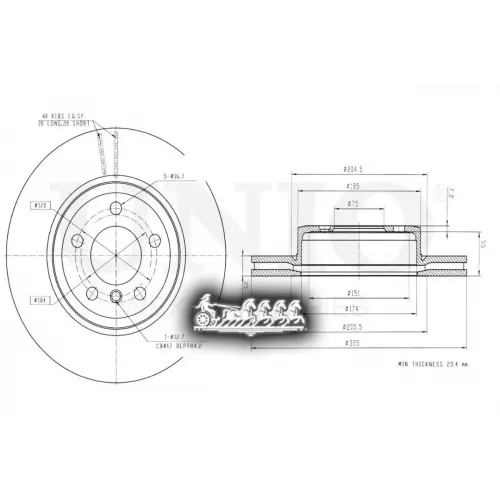 Диск Тормозной Bmw X3(E83) Перед. UNIO 