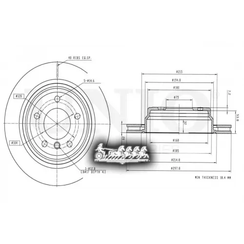 Диск Тормозной Bmw 5(E39) Задн. UNIO 