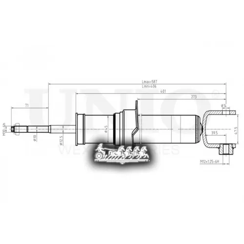 Амортизатор Chevrolet Epica 05- Газ.задн.прав. UNIO 