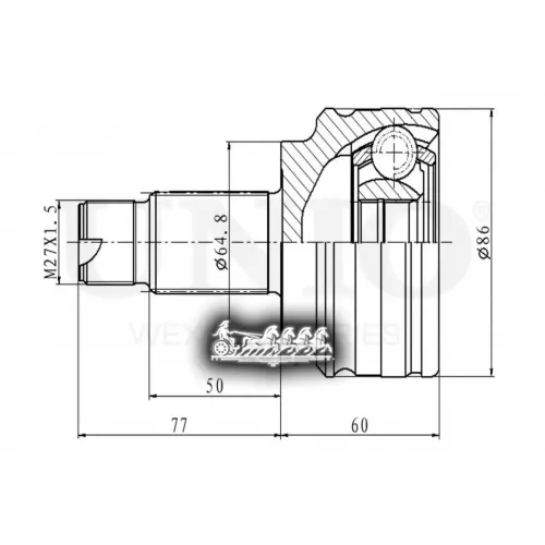 Шрус Bmw X3(E83) Внеш. UNIO 