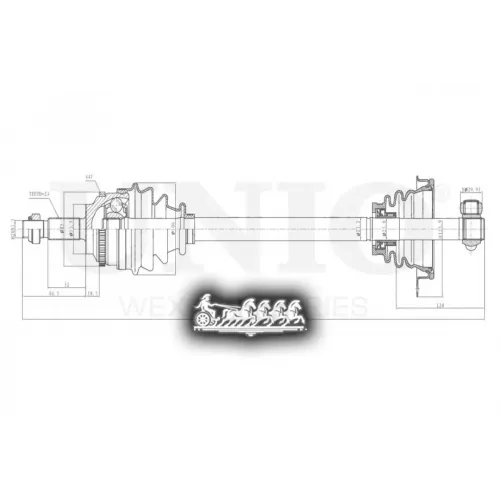 Привод В Сборе Nissan/Renault Kubistar/Clio 98- Перед.лев. UNIO 
