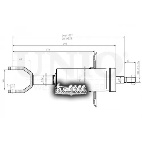 Амортизатор Audi A6 04- Газ.перед. UNIO 