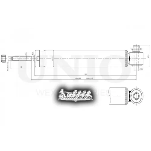 Амортизатор Bmw X5(E53) Газ.задн. UNIO 