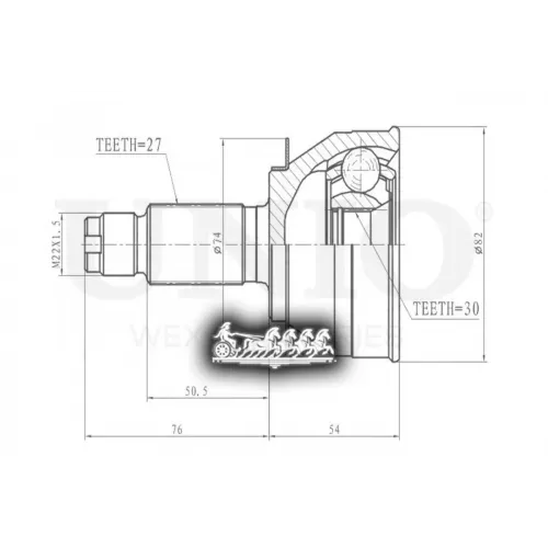 Шрус Subaru Legacy/Outback 03- Внеш. UNIO 