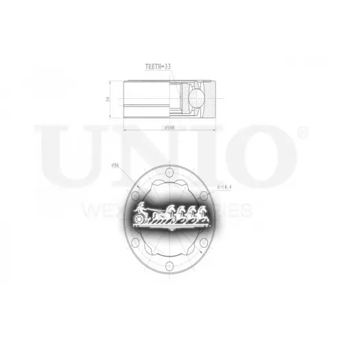 Шрус Vag Passat/Polo/Octavia 83- Внутр. UNIO 