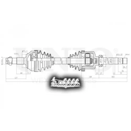 Привод В Сборе Psa/Fiat Boxer/Ducato/Jumper 06- Перед.прав. UNIO 