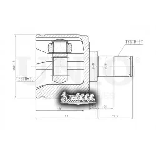Шрус Honda Civic 05- Внутр. UNIO 