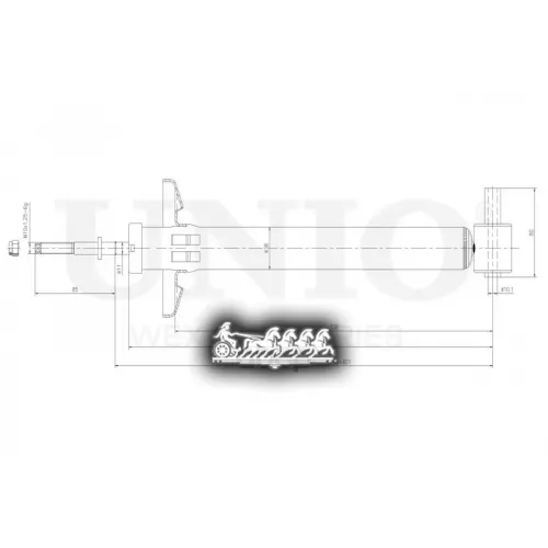 Амортизатор Audi A4 94- Газ.задн. UNIO 