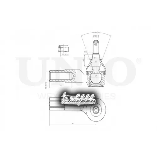 Наконечник Рулевой Тяги Vag A3/Octavia/Leon 98- Лев. UNIO 