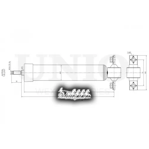 Амортизатор Ford Mondeo 12- Газ.задн. UNIO 