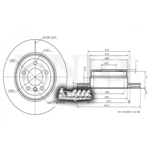 Диск Тормозной Bmw X5(E70/F15)/X6(E71/F16) Задн. UNIO 