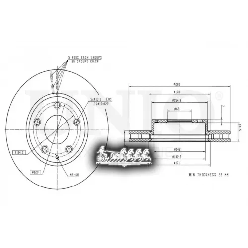 Диск Тормозной Mazda 3/Cx-3 13- Перед. UNIO 
