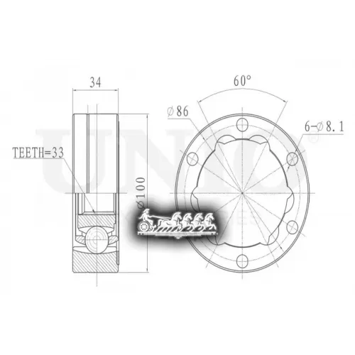 Шрус Vag Passat/Polo/Octavia 81- Внутр. UNIO 