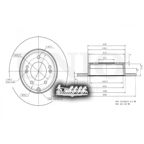 Диск Тормозной Kia/Hyundai Optima/Sonata 09- Задн. UNIO 