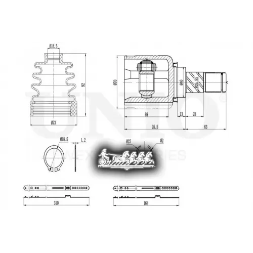 Шрус Nissan Note/Micra 05- Внутр. UNIO 