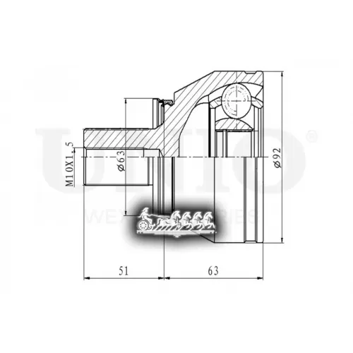 Шрус Ford Mondeo/Galaxy 06- Внеш. UNIO 