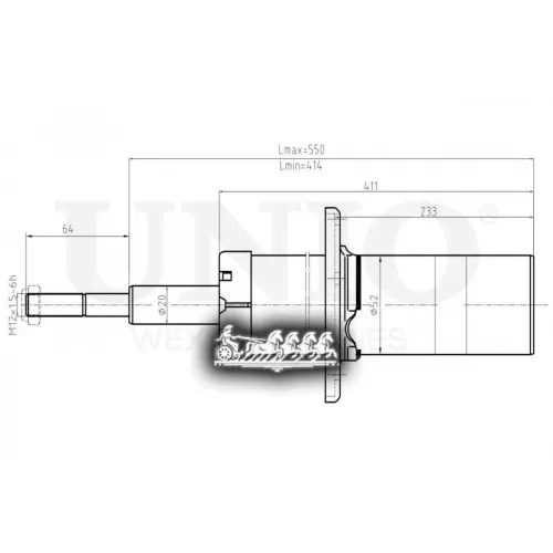 Амортизатор Bmw X5(E70) Газ.перед. UNIO 