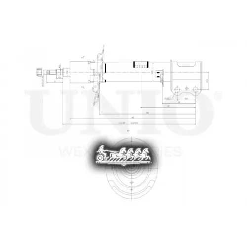 Амортизатор Chery Tiggo 8 Pro 21- Газ.перед.прав. UNIO 