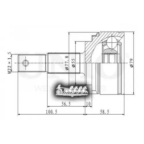Шрус Nissan Almera 00- Внеш. UNIO 