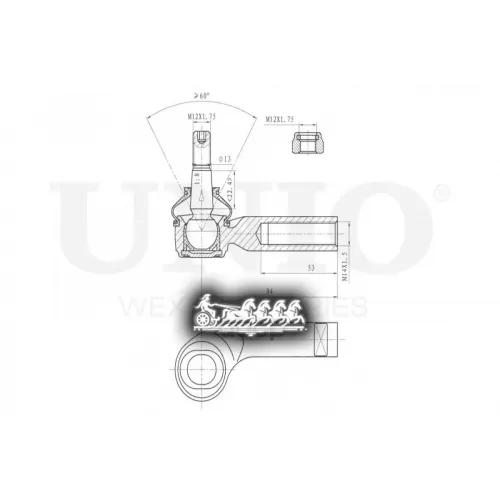 Наконечник Рулевой Тяги Ford Fiesta/Transit Connect 08- Лев. UNIO 