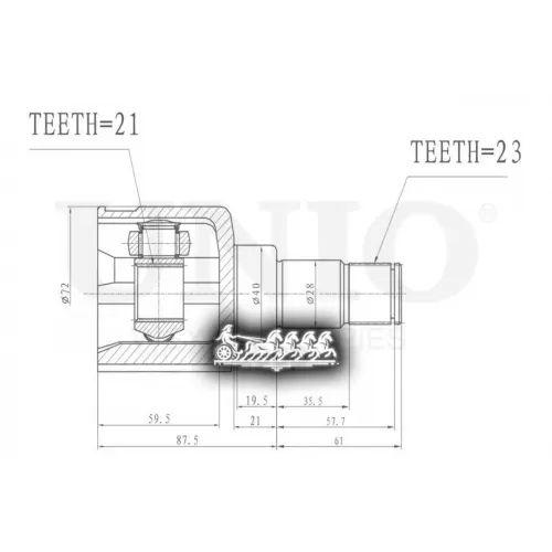 Шрус Ford Focus 98- Внутр.лев. UNIO 