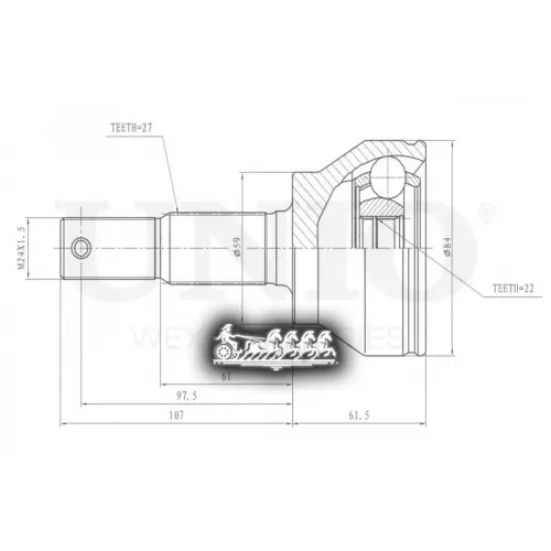 Шрус Infiniti Qx56 13- Внеш. UNIO 