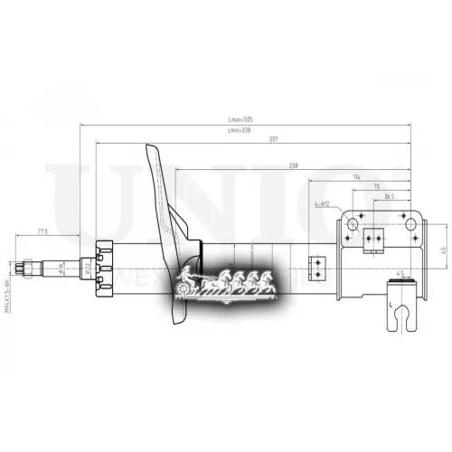 Амортизатор Chevrolet Epica 05- Газ.перед.лев. UNIO 
