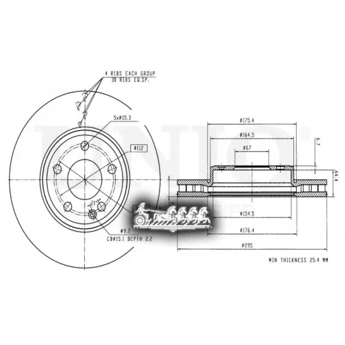 Диск Тормозной Mb A(W176) Перед. UNIO 