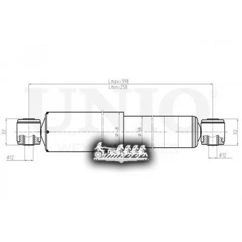 Амортизатор Daewoo/Chevrolet Matiz/Spark 98- Газ.задн. UNIO 