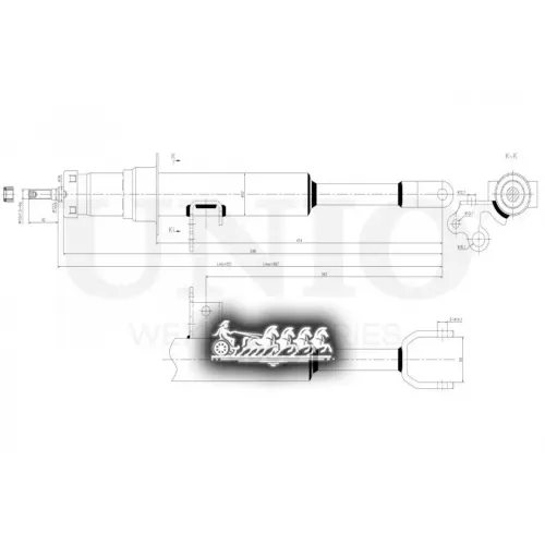 Амортизатор Bmw 5(F10) Газ.перед.лев. UNIO 