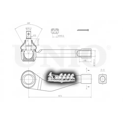Наконечник Рулевой Тяги Ssangyong Actyon/Kyron 04- Прав. UNIO 