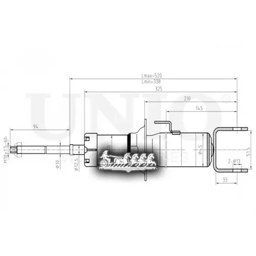 Амортизатор Dodge/Chrysler Stratus/Cirrus 95- Газ.задн. UNIO 