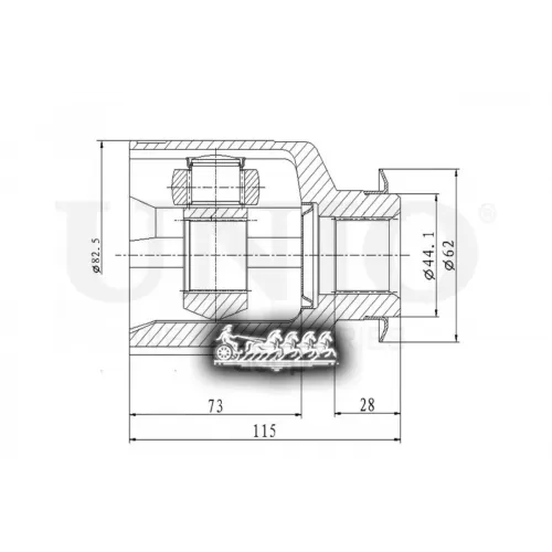 Шрус Kia/Hyundai Sportage/Tucson 10- Внутр.прав. UNIO 