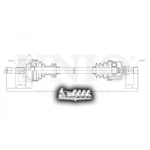 Привод В Сборе Psa/Fiat Boxer/Ducato/Jumper 94- Перед.лев. UNIO 
