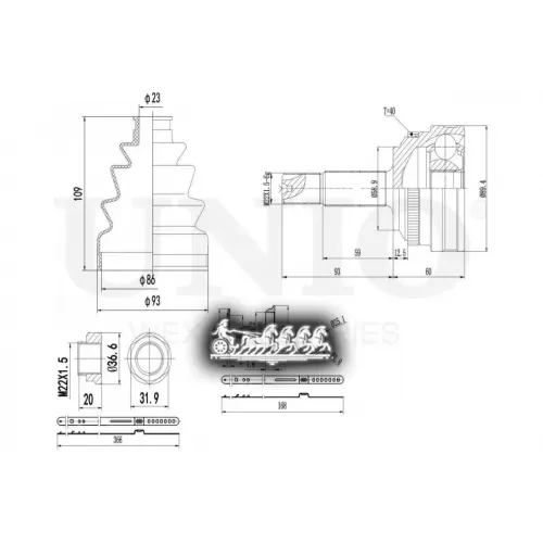 Шрус Geely Mk 05- Внеш. UNIO 