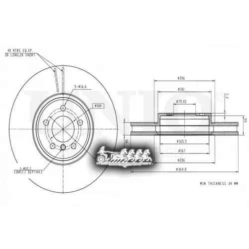 Диск Тормозной Bmw X5(E70/F15)/X6(E71/F16) Перед. UNIO 