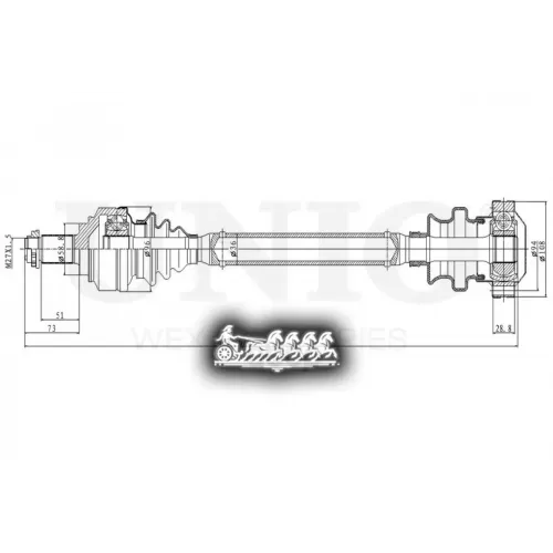 Привод В Сборе Bmw 5(E60)/7(E65) Задн.лев./Прав. UNIO 