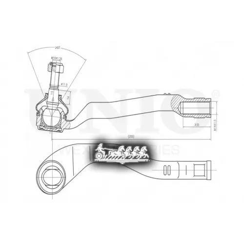 Наконечник Рулевой Тяги Mb/Renault Citan/W(415)/Kangoo 05- Лев. UNIO 
