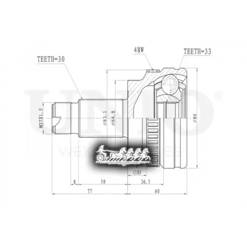 Шрус Bmw 5(E60)/3(E90) Внеш. UNIO 