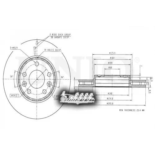 Диск Тормозной Renault Megane/Scenic 07- Перед. UNIO 