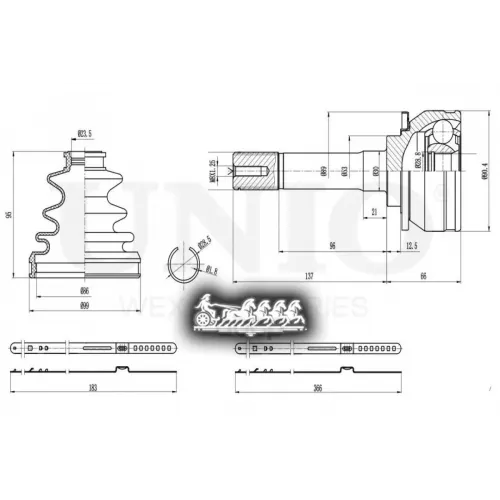 Шрус Great Wall Hover H5 03- Внеш. UNIO 