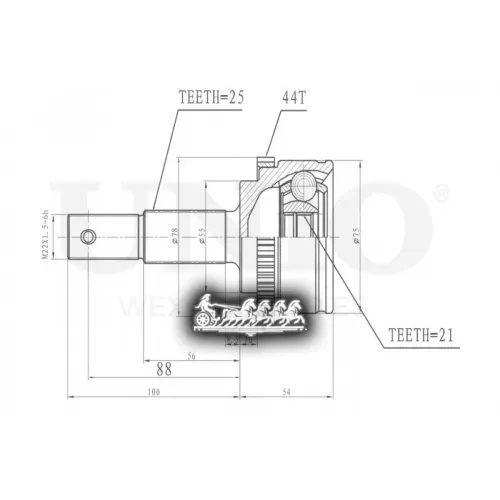 Шрус Nissan Almera 02- Внеш. UNIO 