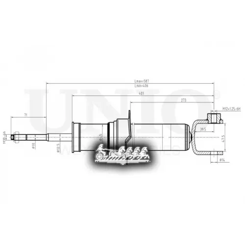 Амортизатор Chevrolet Epica 05- Газ.задн.лев. UNIO 