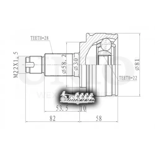 Шрус Suzuki Grand Vitara 05- Внеш. UNIO 