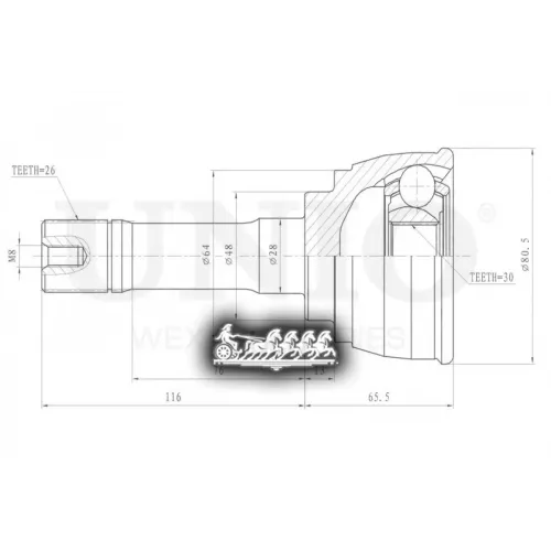 Шрус Suzuki Grand Vitara 94- Внеш. UNIO 