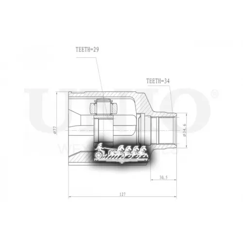 Шрус Daewoo Nexia/Lanos 94- Внутр. UNIO 