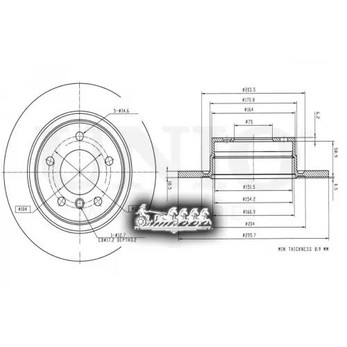 Диск Тормозной Bmw 3(E90) Задн. UNIO 