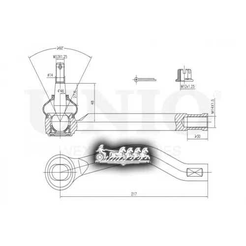 Наконечник Рулевой Тяги Nissan/Infiniti Teana/Fx35 08- Прав. UNIO 