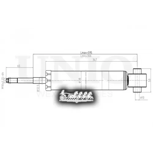 Амортизатор Chevrolet/Daewoo Aveo/Kalos 02- Газ.задн. UNIO 